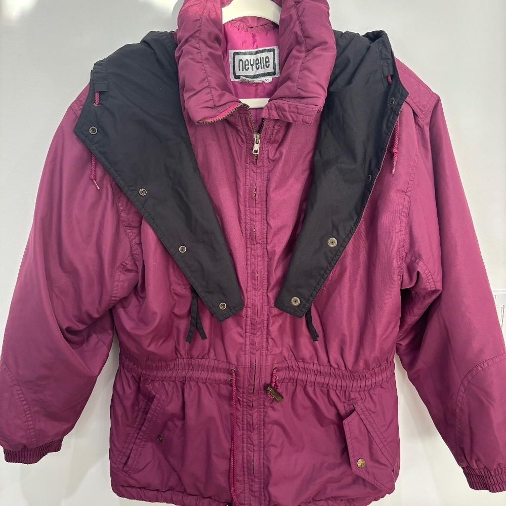 Vintage Neyelle Winter Jacket • Purple + Black • Size M